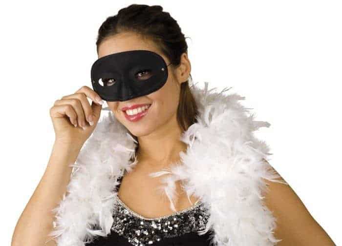 Loup masque noir pour adulte