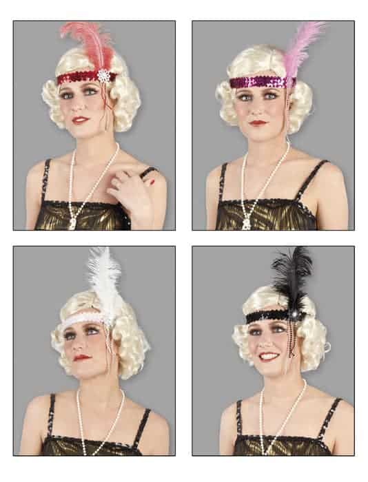 Serre tete avec plume 4 coloris