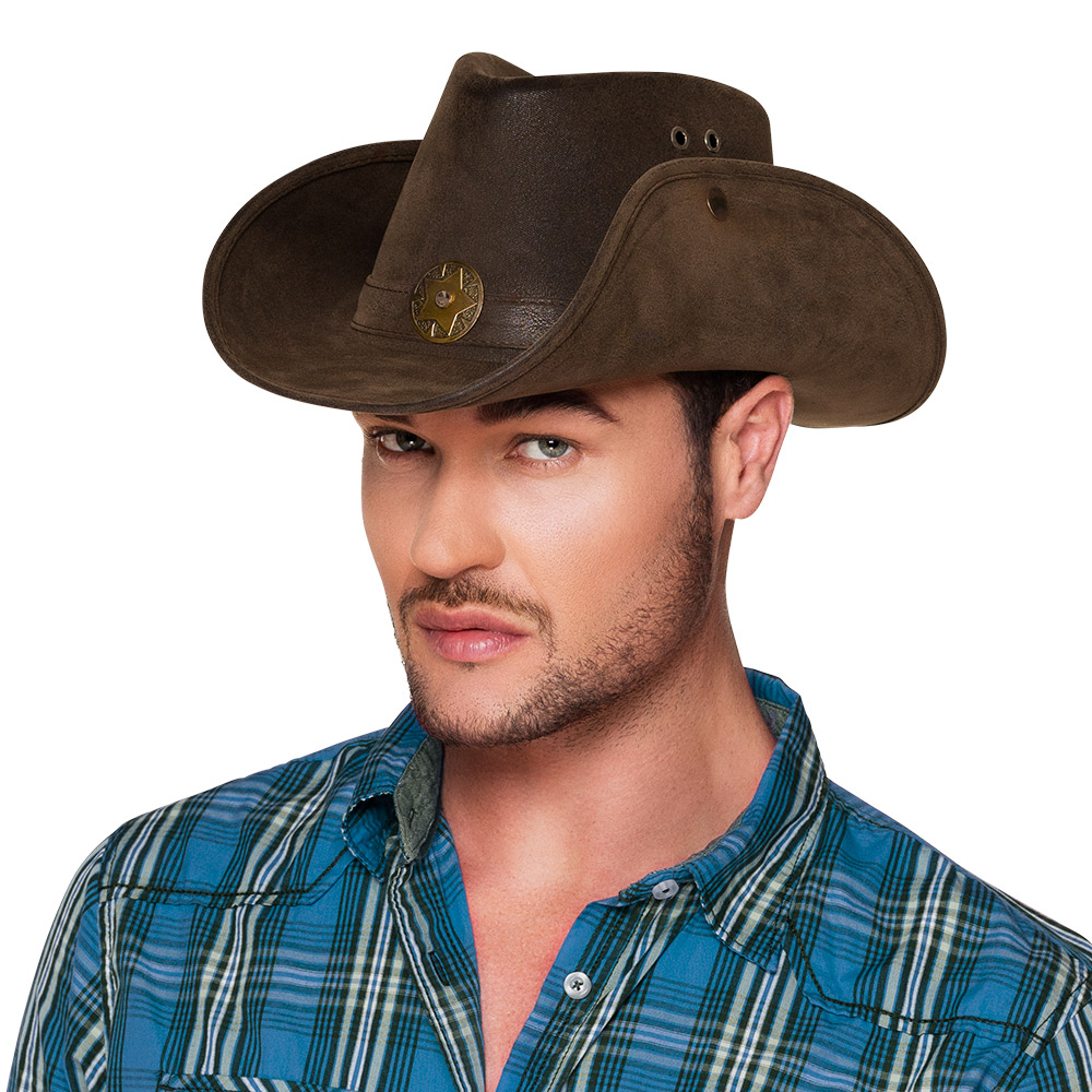 CHAPEAU SHÉRIF MARRON (Modèle adulte)