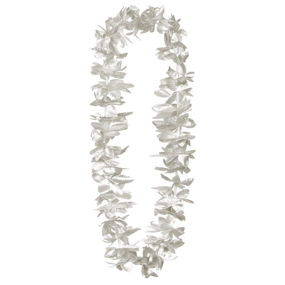 COLLIER DE FLEURS HAWAI (Collier Hawaïen - Argent)