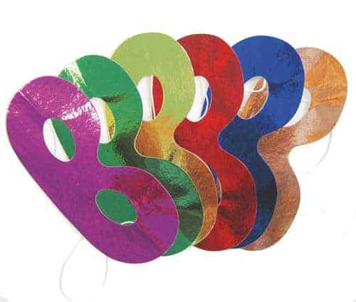 Loups en carton avec un effet métallisé