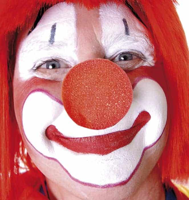 Nez clown cirque en mousse rouge