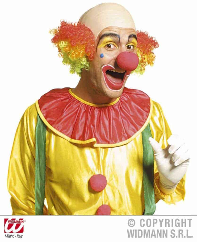 CRANE CHAUVE DE CLOWN (Cheveux multicolores)