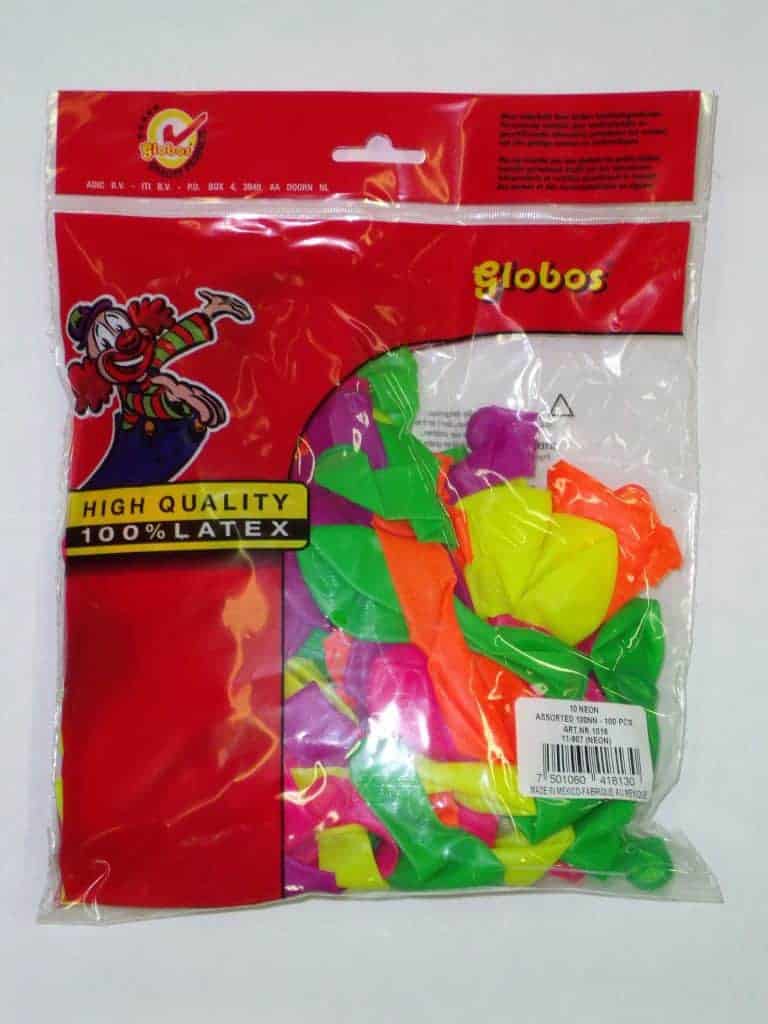 100 ballons fluo