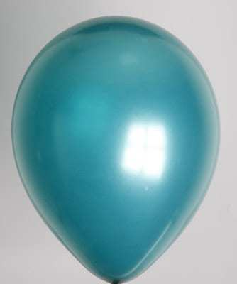 Ballons metallisés couleur turquoise