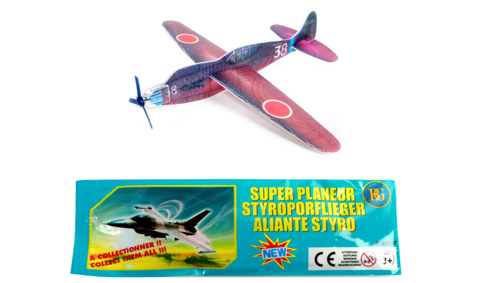 AVION EN POLYSTYRENE (Avion planeur - 20 cm) Assortiment 12 modèles