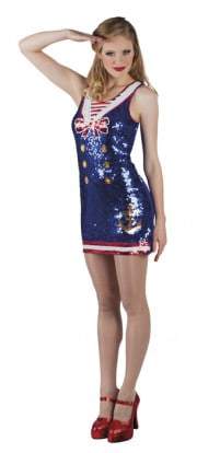 Robe paillettes marine