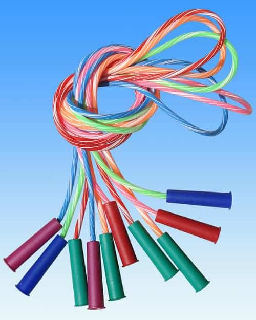 Corde a sauter tressee