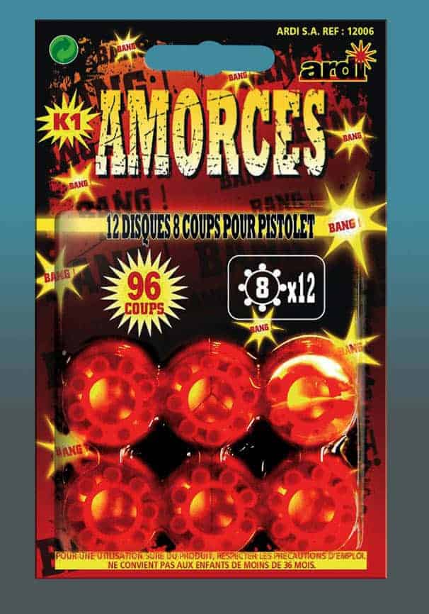 Amorces pour pistolet 8 coups