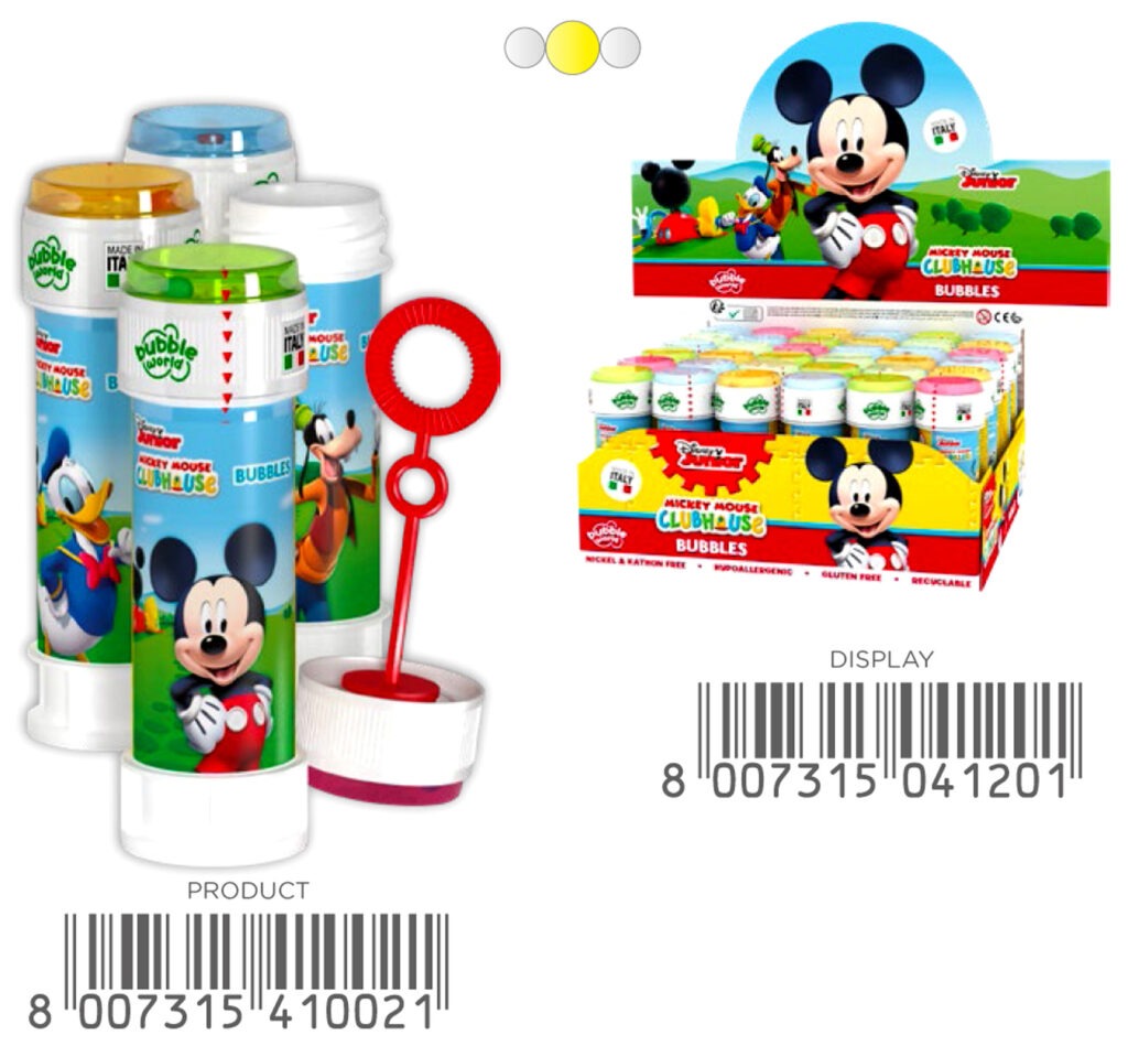 BULLES DE SAVON EN TUBE (Modèle Mickey - 60 ml)