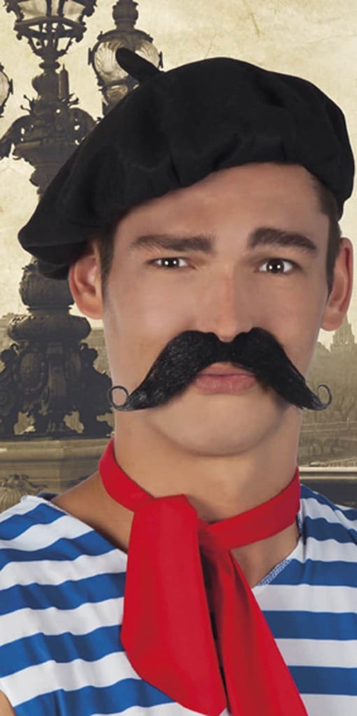 Moustache noire longue