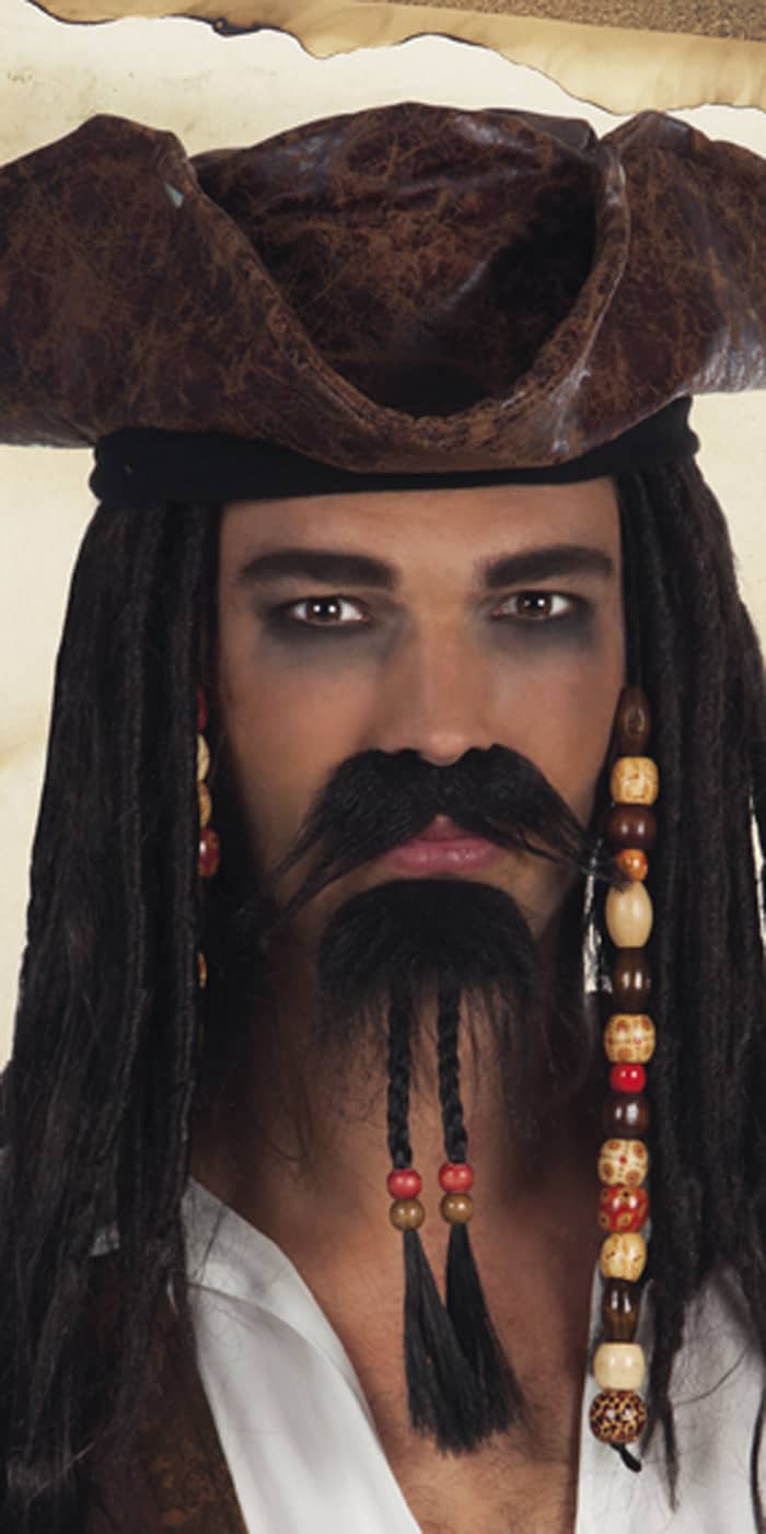 Barbe et moustache du pirate des caraibes