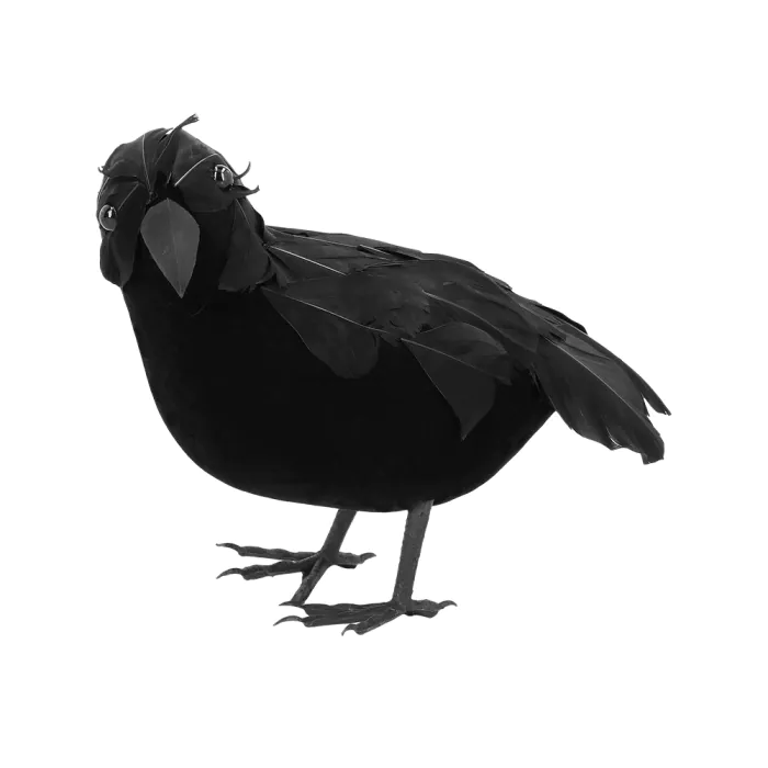 CORBEAU NOIR DÉCORATION (Taille - 17cm) – Image 1