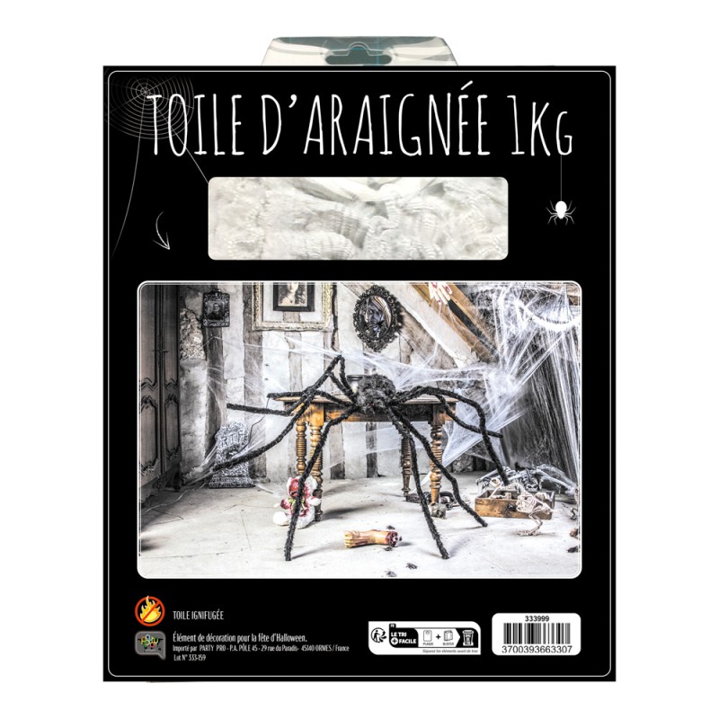 TOILE D'ARAIGNÉE 1 KILO (Toile blanche ignifugée) – Image 2