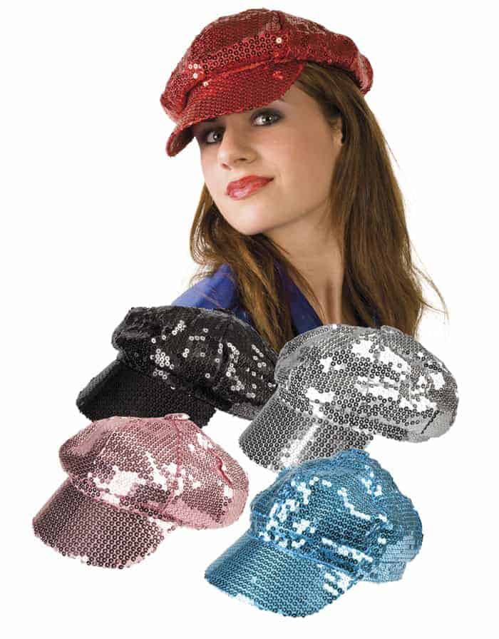 Casquette disco à paillettes