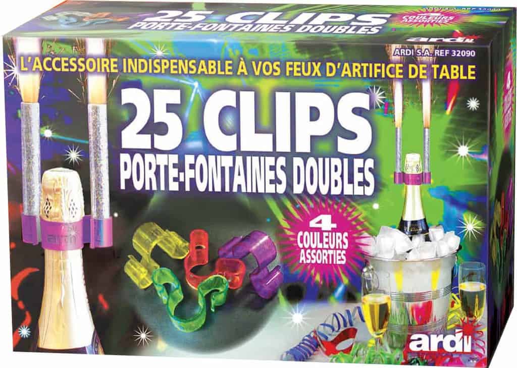 Clips porte fontaines doubles