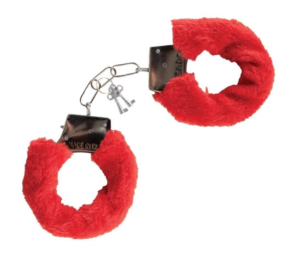 MENOTTES FOURRURE ROUGE