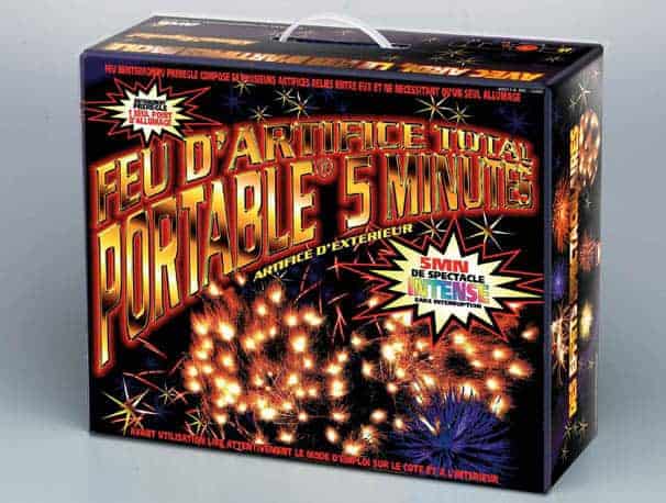 Feu d'artifice portable 5 minutes