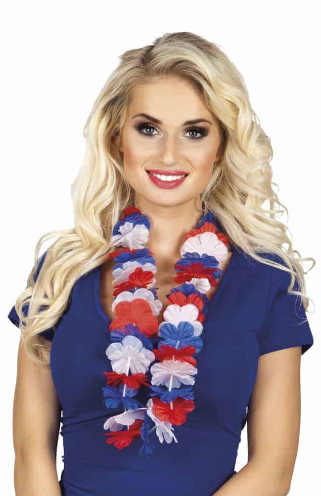 Collier bleu blanc rouge