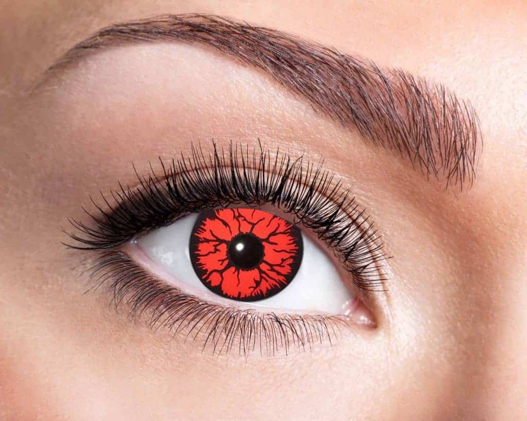 LENTILLES DÉCORATIVES (YEUX ROUGES ELECTRO) Lentilles longue durée