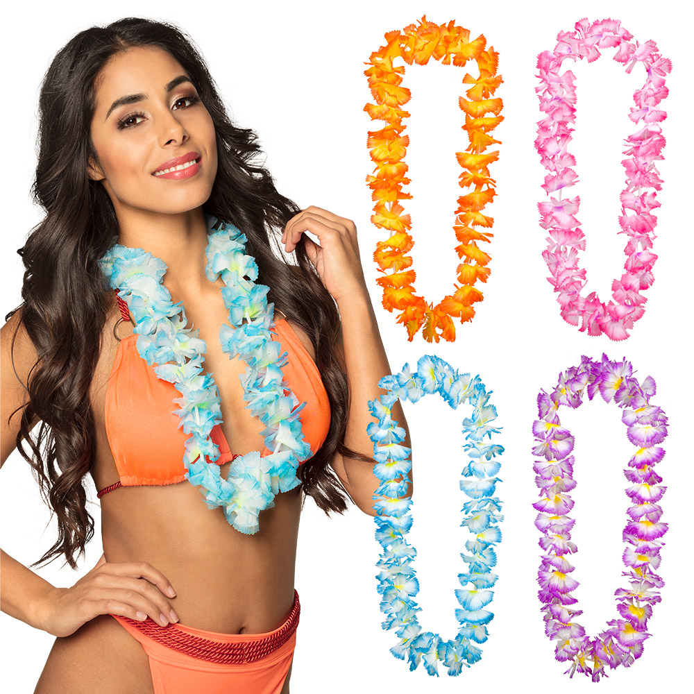 COLLIER DE FLEURS HAWAI (Assortiment multicolore)