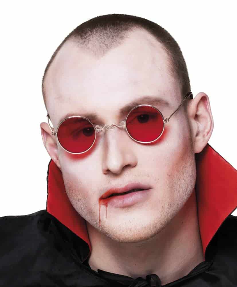 Paire de lunettes vampire