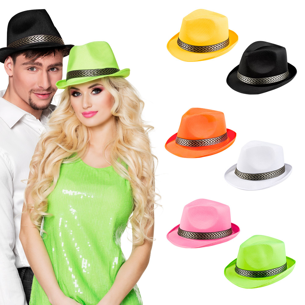 PACK CHAPEAUX FASHION (18 borsalino - 6 coloris)