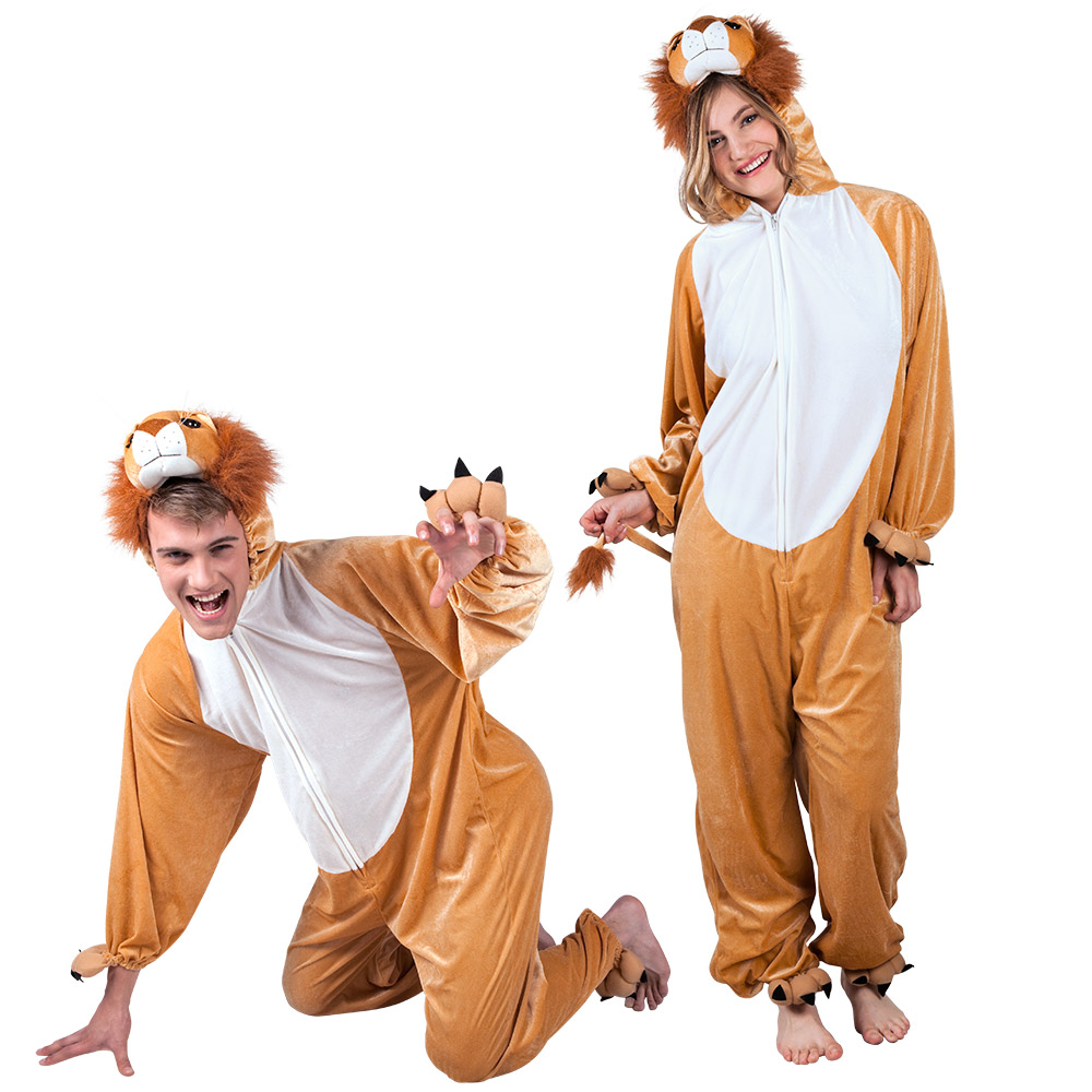 DÉGUISEMENT DE LION (Kigurumi pyjama peluche) Taille adulte - 180 cm