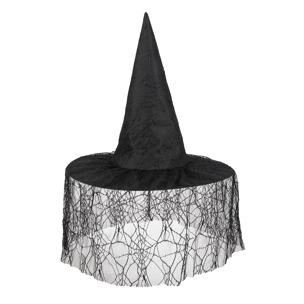 CHAPEAU DE SORCIÈRE VOILÉ (Voile en toile d'araignée)