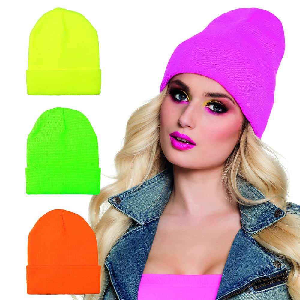 Lot de 12 bonnets fluos