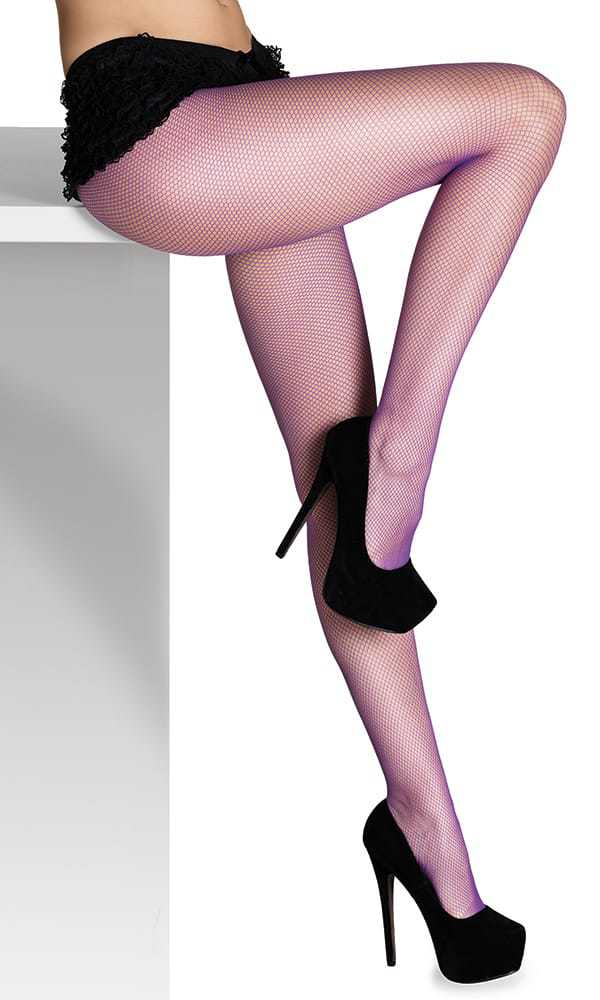Collants violets résilles