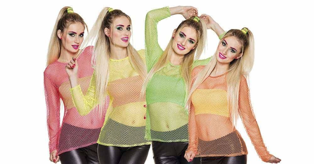 Chemise transparante fluo