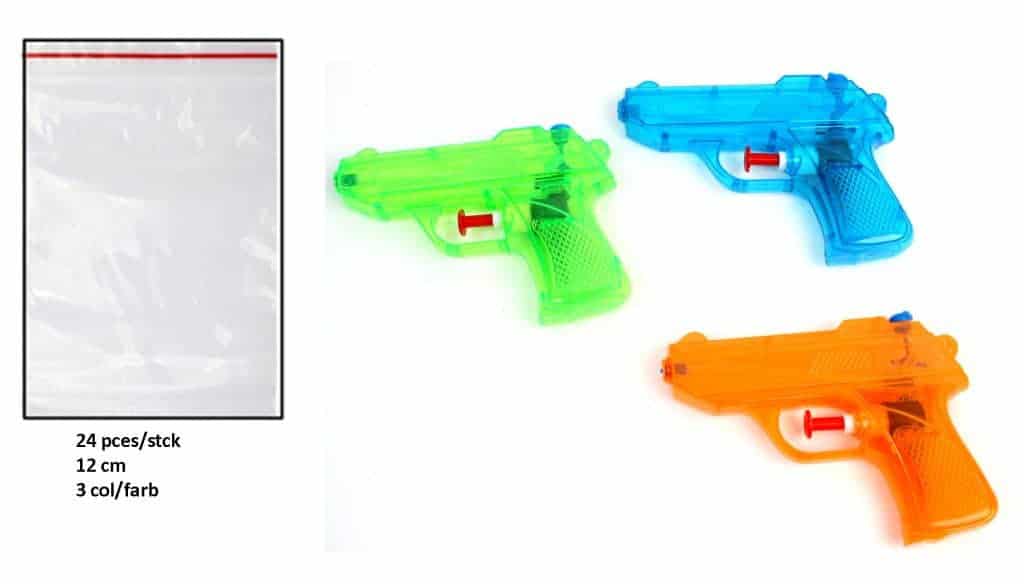 PISTOLET A EAU 12 CM (Assortiment 3 coloris)