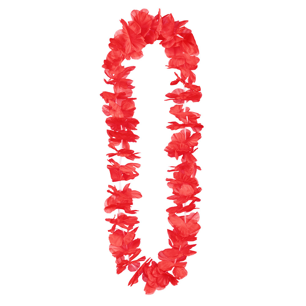 COLLIER DE FLEURS HAWAI (Collier Hawaïen - Rouge) – Image 2