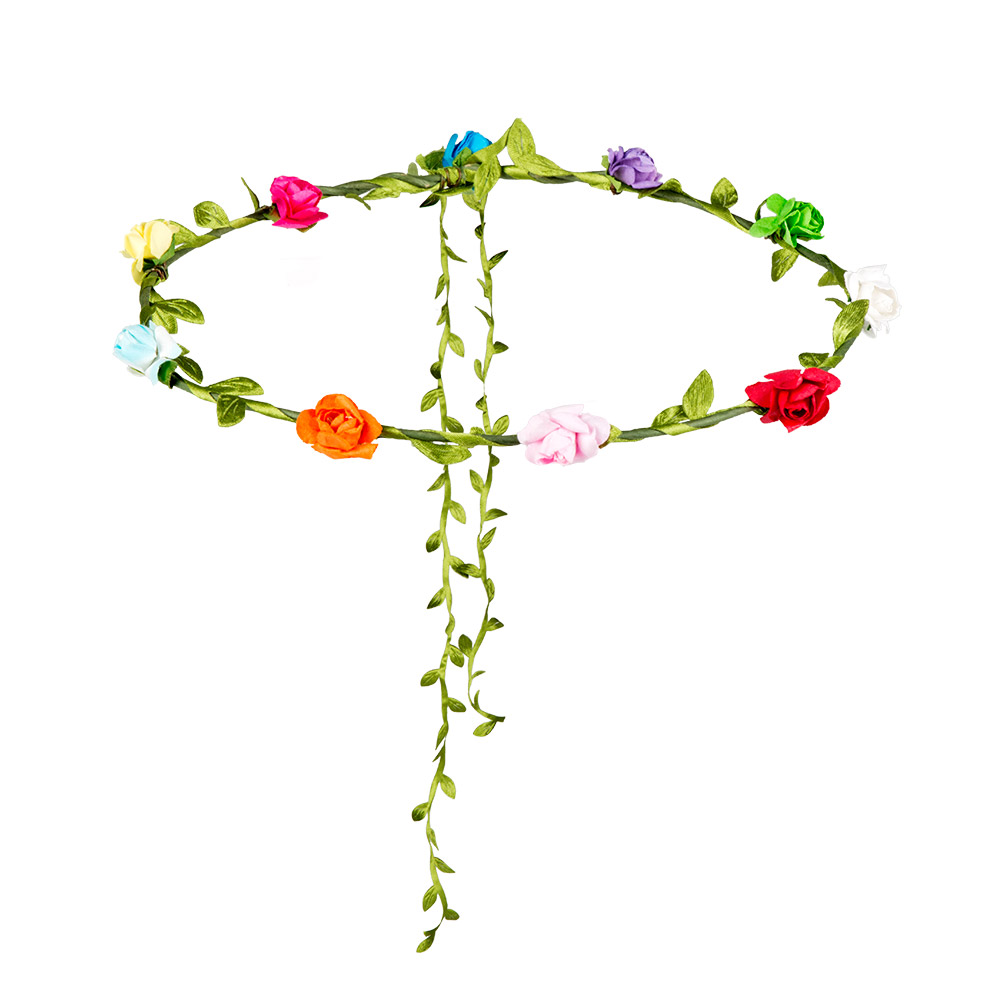 COURONNE AVEC FLEURS (Serre tête - Fleurs assorties)