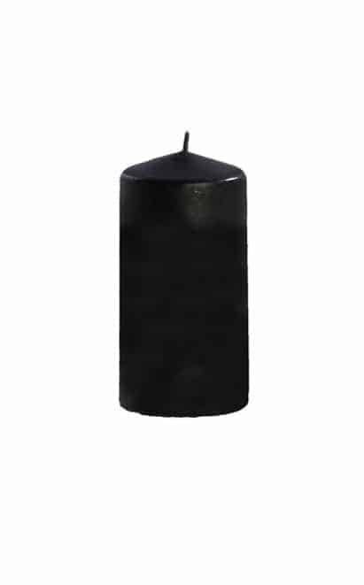 Bougie noire déco halloween