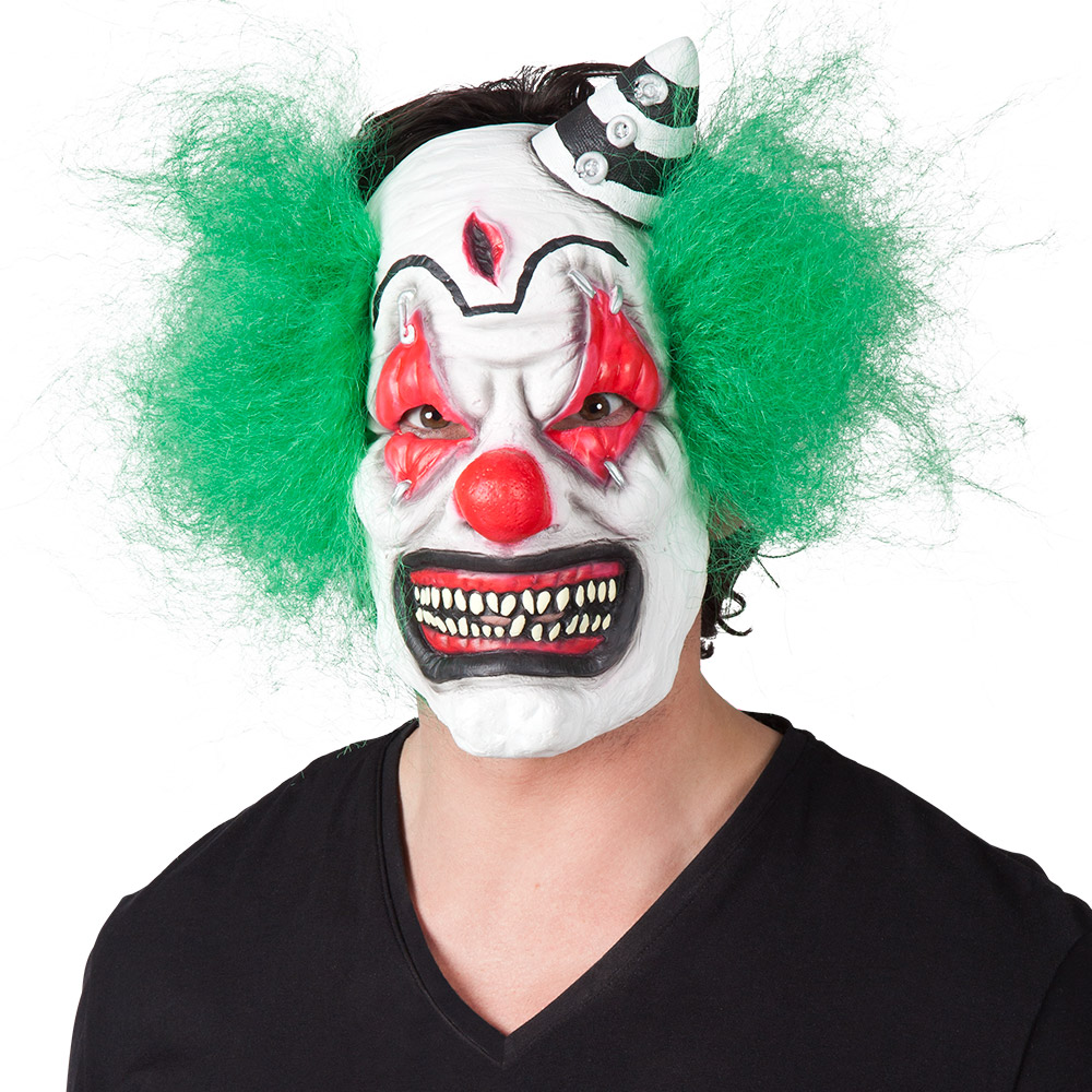 MASQUE CLOWN EFFRAYANT (Masque latex + cheveux)