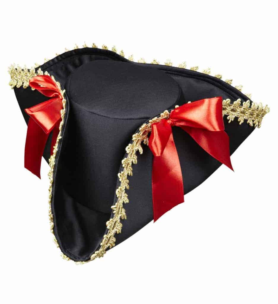 CHAPEAU DE PIRATE (Tricorne dorée + noeuds)