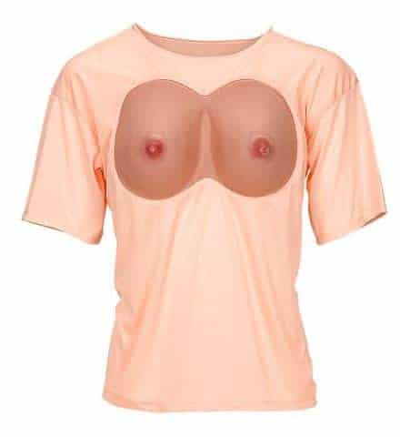 T-shirt avec faux seins
