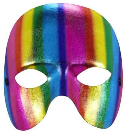 Masque arc en ciel métal