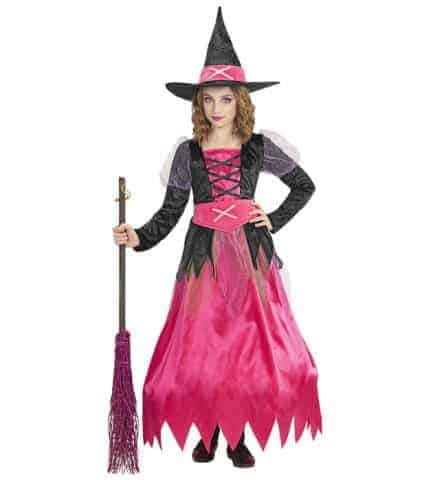 Deguisement sorciere rose/noir