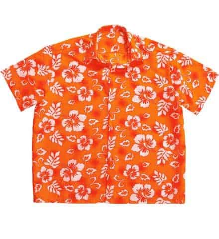 chemise hawaienne orange