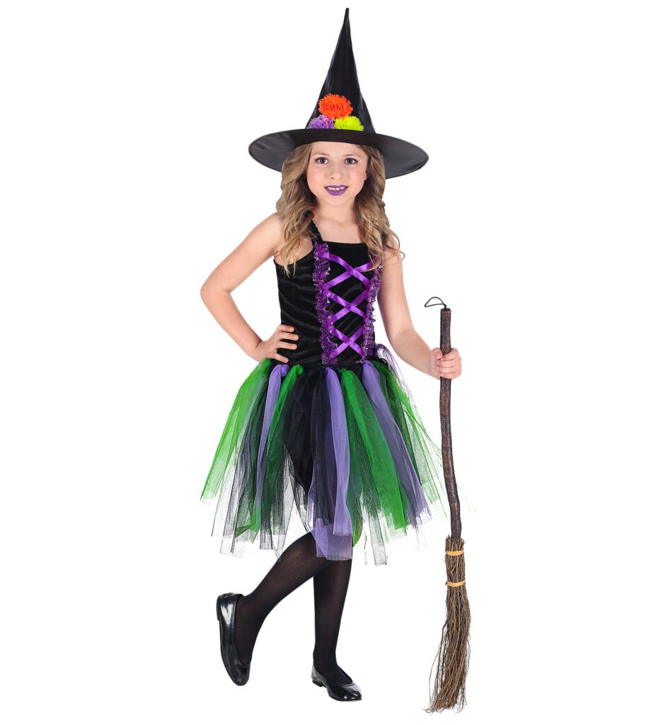 PETITE SORCIÈRE  (Robe enfant avec chapeau) 3-4 ans