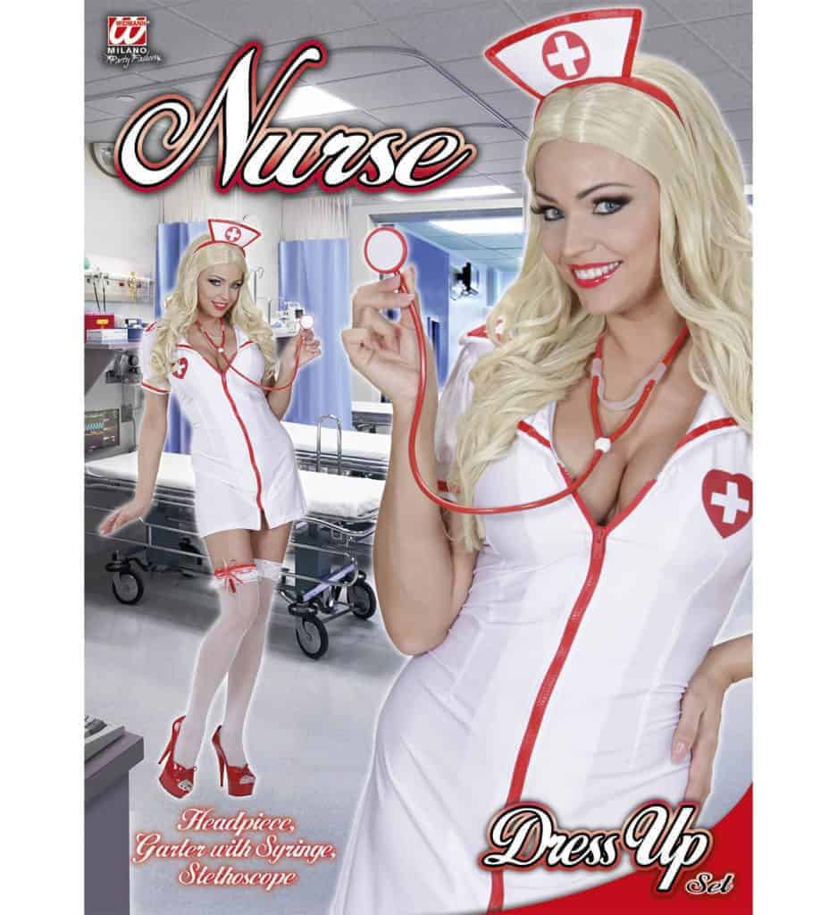 KIT DE L'INFIRMIÈRE SEXY (Coiffe et stéthoscope) Jarretière avec stylo