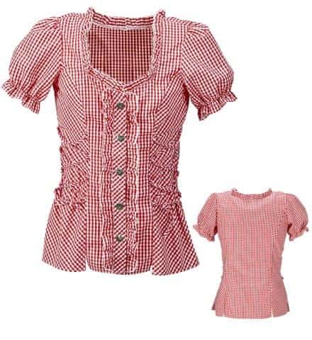 Chemise bavaroise rouge