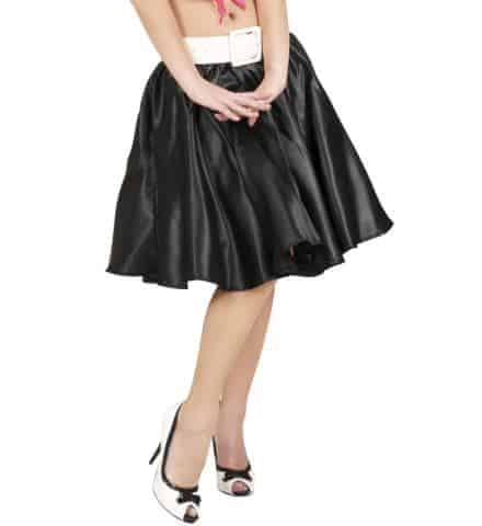Jupe en satin noir