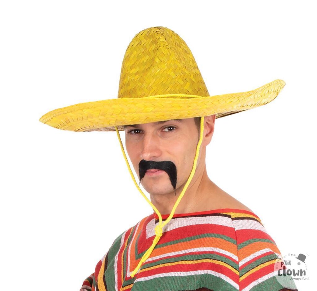 CHAPEAU MEXICAIN (Sombrero en paille 52 cm)
