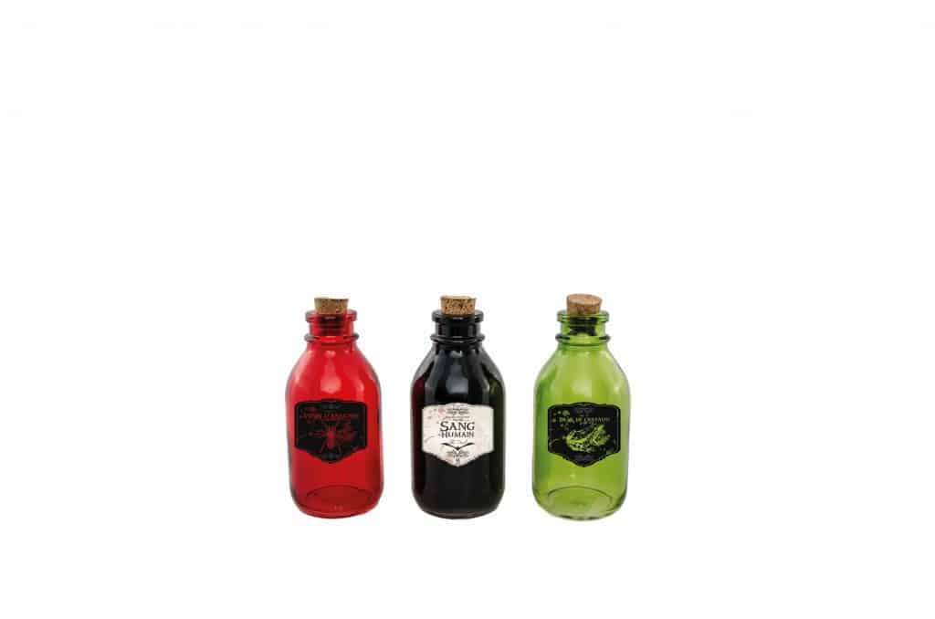 FLACONS HALLOWEEN (Assortiment de 3 flacons) Décoration Halloween