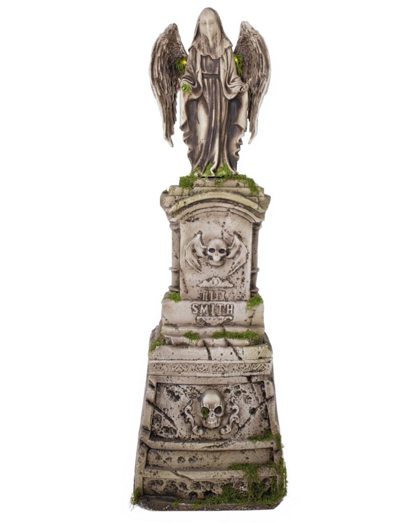 PIERRE TOMBALE ANIMÉE STATUE D ANGE(Déco lumineuse) Taille 170 cm - Démo vidéo