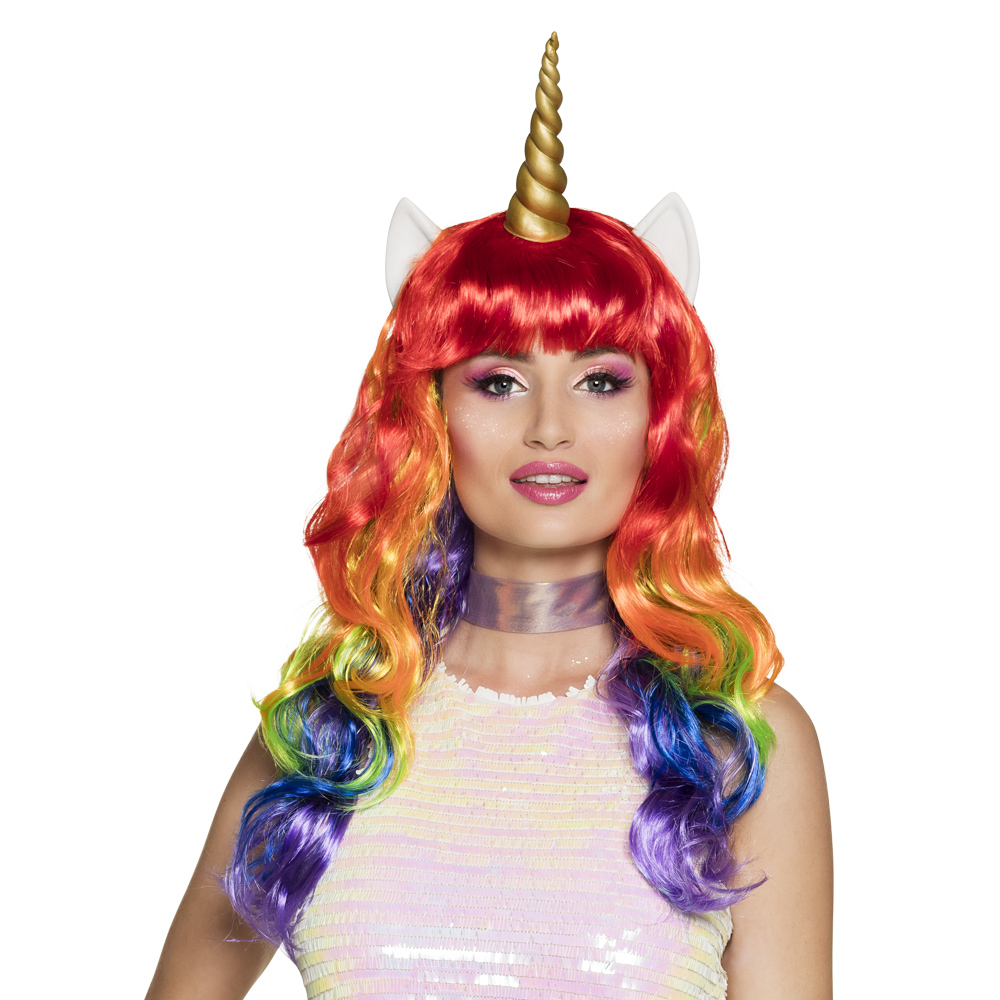PERRUQUE LICORNE FASHION (Cheveux arc en ciel)
